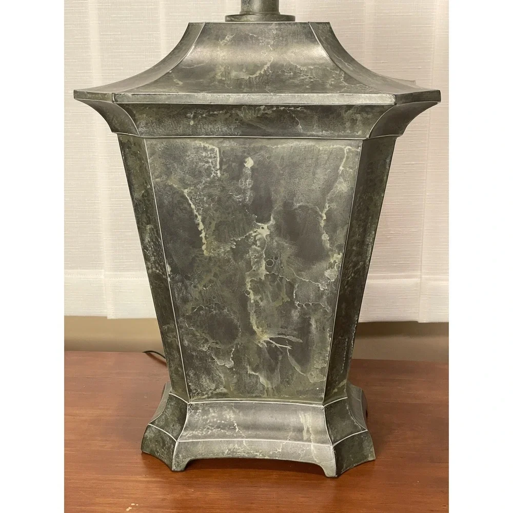 Faux Marble Painted Metal Lamp Base 27